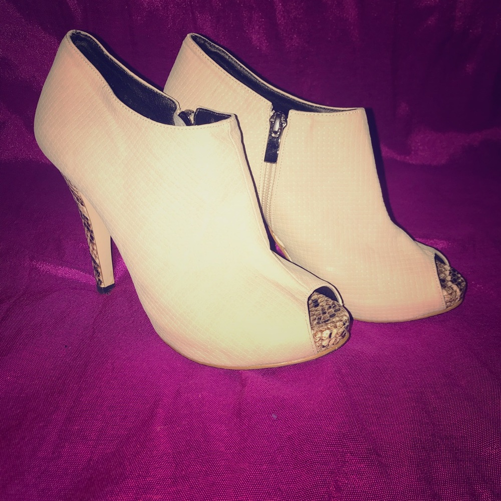 Cream booties